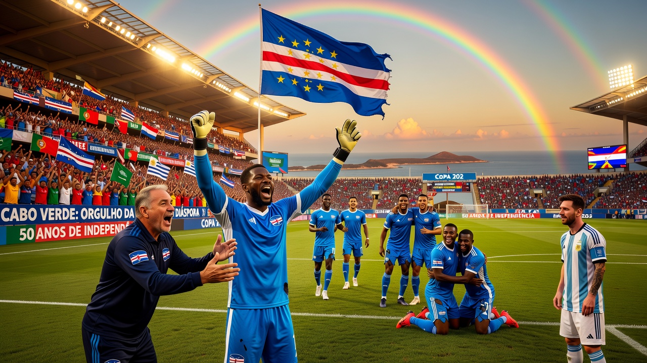 Cabo Verde encanta o mundo e vira símbolo da Copa de 48 seleções