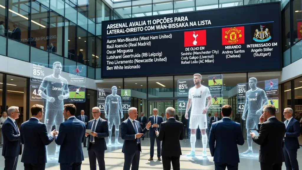 Arsenal avalia 11 opções para lateral-direito com Wan-Bissaka na lista