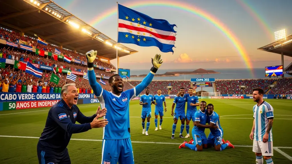 Cabo Verde encanta o mundo e vira símbolo da Copa de 48 seleções